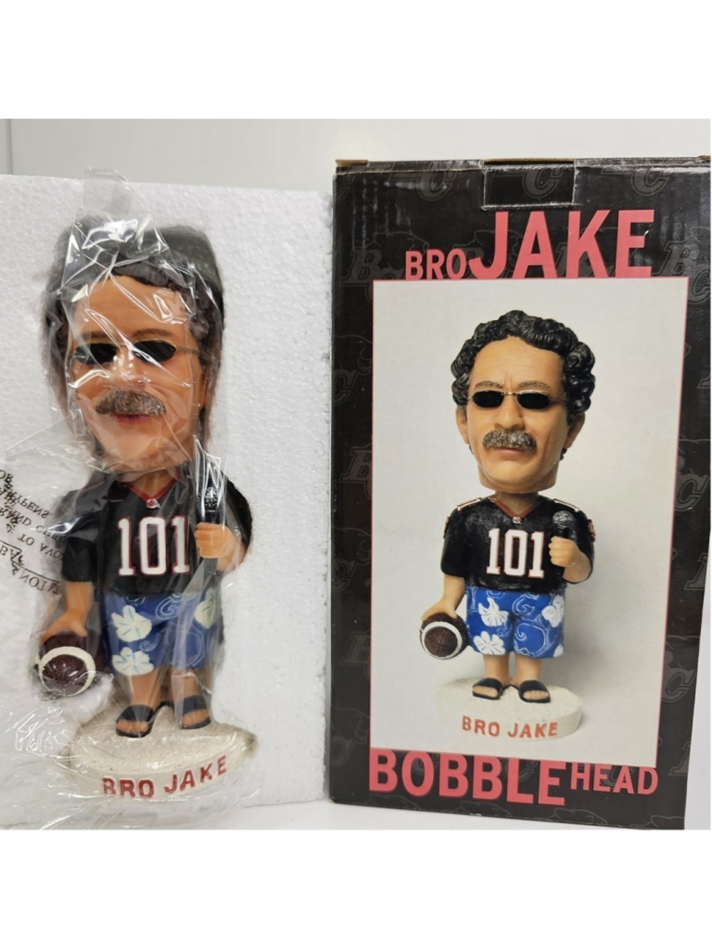 Bro Jake CFL BC Lions Bobblehead Rare Canada Football Rock 101 With Box